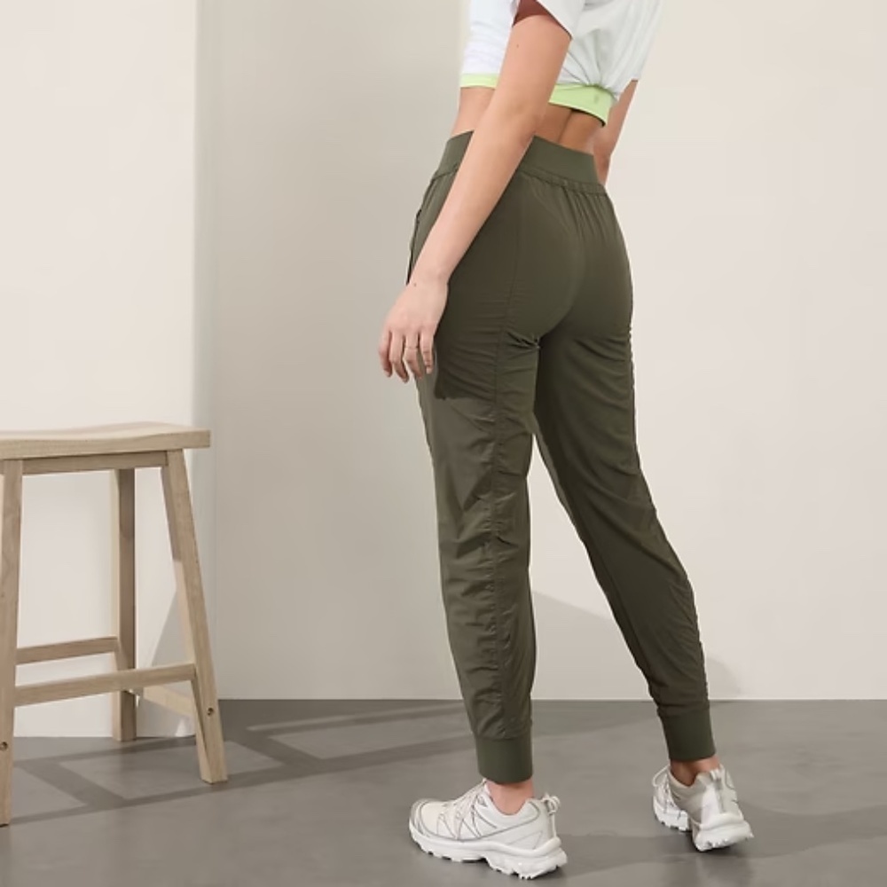 Athleta Olive Green Drawstring Joggers - Picture 4 of 11